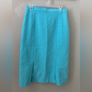 Blue pencil skirt